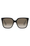 Fendi The  Fine 59mm Geometric Sunglasses In Black