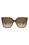 Fendi The  Fine 59mm Geometric Sunglasses In Bordeaux