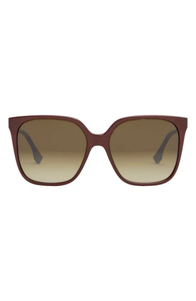 Fendi The  Fine 59mm Geometric Sunglasses In Bordeaux