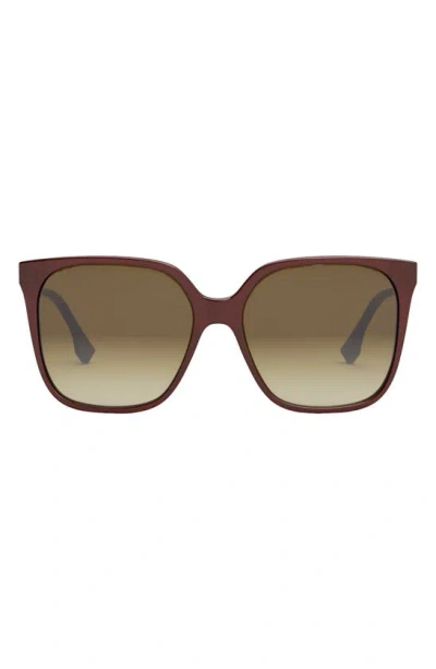 Fendi The  Fine 59mm Geometric Sunglasses In Brown