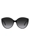 Fendi The  Fine 59mm Round Sunglasses In Black
