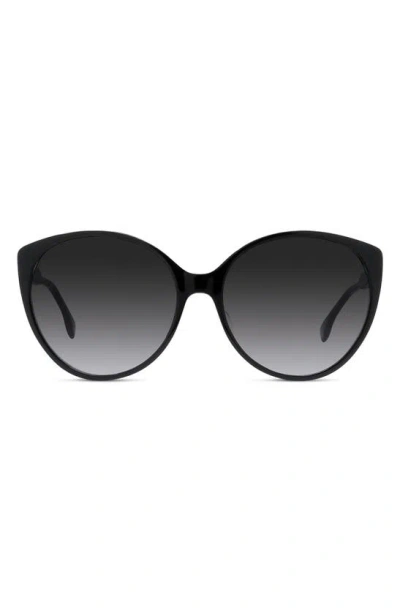 Fendi The  Fine 59mm Round Sunglasses In Black