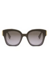 Fendi First Acetate Cat-eye Sunglasses In Shiny Dark Brown / Brown