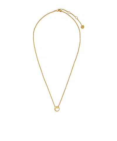 Fendi Thin Chain Necklace In Yellow