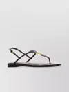 Fendi Women Fold Leather Sandals With Reptile Effect