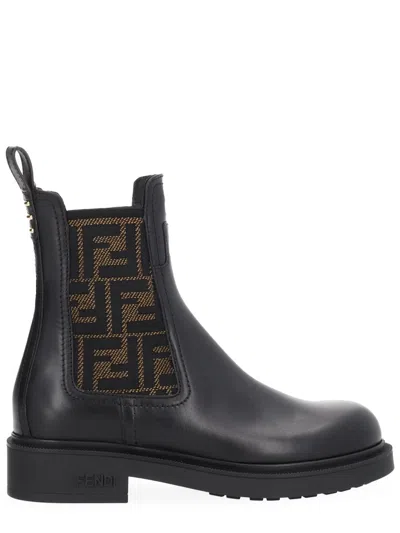 Fendi Thread Boots In Black