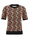 Fendi Three-dimensional Jacquard Sweater With Geometric Pattern In Multi