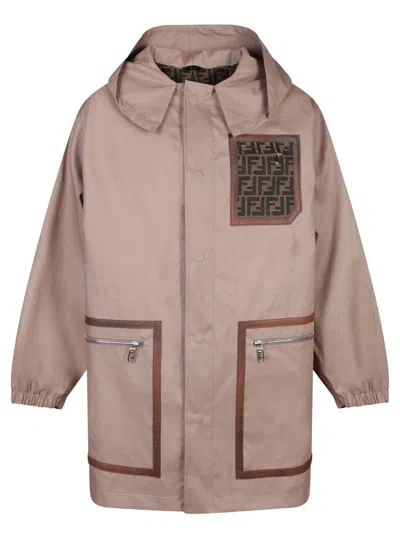 Fendi Three-quarter Coats In Beige