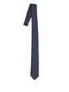 Fendi Polka Dot Jacquard Silk Tie In Blue