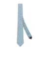 Fendi Tie Light Blue Silk Tie In Blue