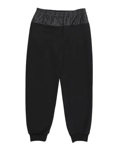 Fendi Babies'  Toddler Boy Pants Black Size 4 Cotton, Polyester, Elastane