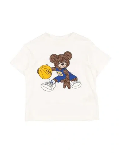 Fendi Babies'  Toddler Boy T-shirt White Size 4 Cotton
