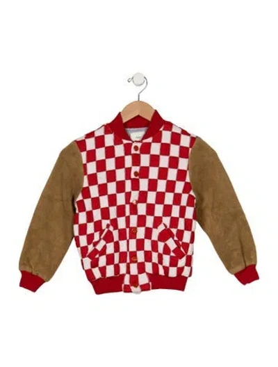 Pre-owned Fendi Babies' Toddler Boys Pattern Printed Snap Closure Jacket In Red