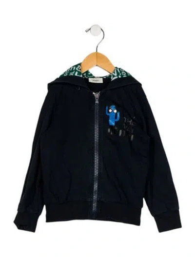 Pre-owned Fendi Babies' Toddler Boys' Zip-hood Jacket In Blue