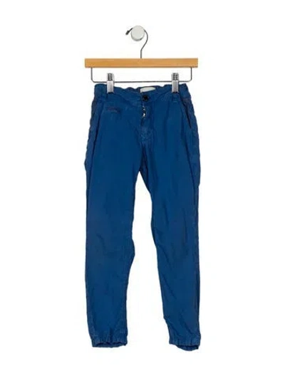 Pre-owned Fendi Babies' Toddler Boys' Zucca Ff Logo Print Casual Pants In Blue