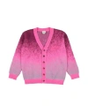 Fendi Toddler Girl Cardigan Fuchsia Size 4 Mohair Wool, Polyamide, Wool, Alpaca Wool, Polyester In Pink