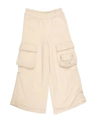Fendi Babies'  Toddler Girl Pants Beige Size 5 Cotton In Brown