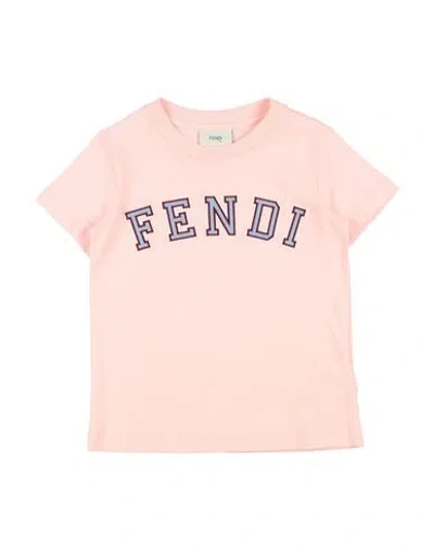 Fendi Babies'  Toddler Girl T-shirt Pink Size 5 Cotton