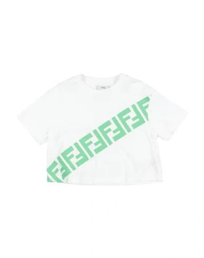 Fendi Babies'  Toddler Girl T-shirt White Size 4 Cotton, Polyester