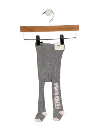 Pre-owned Fendi Babies' Toddler Girls' Leggings W/tags In Gray