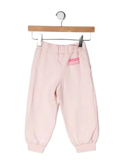 Pre-owned Fendi Babies' Toddler Girls' Logo Sweatpants In Pink