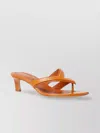 Fendi Toe Open Strappy Sandals Textured Finish In Orange