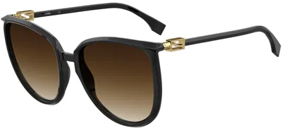 Pre-owned Fendi Tom Ford Romy Ft 1032 Dark Havana/brown (52e) Sunglasses