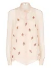 Fendi Georgette Top With Rhinestones And Sequins Embroidery In Multicolor