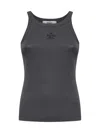 Fendi Logo-embroidered Top In Grey