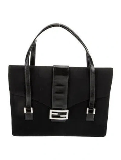 Pre-owned Fendi Top Handle Bag In Black