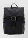 Fendi Top Handle Flux Backpack With Adjustable Straps In Black