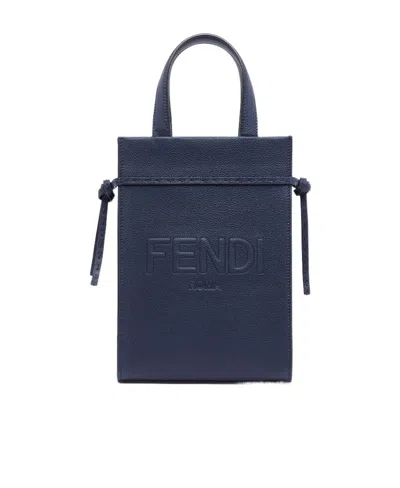 Fendi Top Handle Shoulder Bag In Black