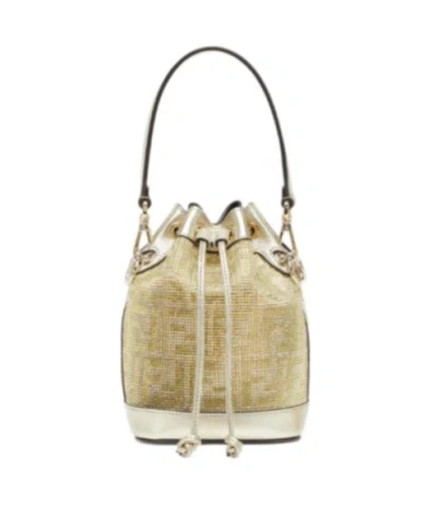 Fendi Top Handle Shoulder Bag In Nude
