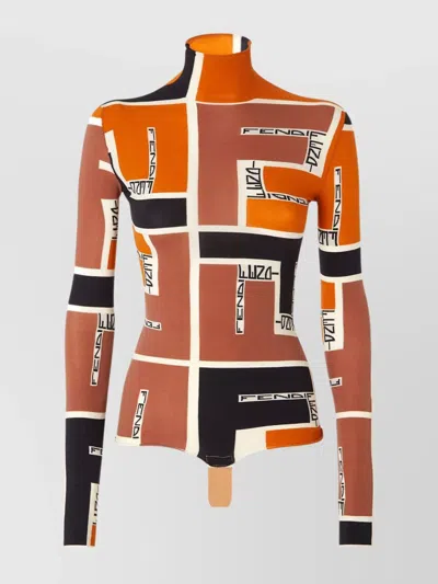 Fendi Lightweight Long-sleeved Knit Top For In Multicolor