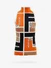 Fendi Ff Puzzle Viscose-blend Dress In Multicolor