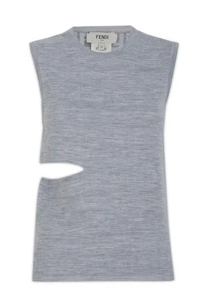 Fendi Tops In Gray