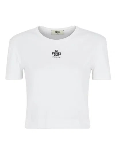 Fendi Tops With Logo In White
