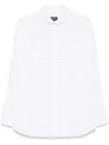Fendi Topstitched Roma Lettering Cotton Shirt