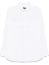 Fendi Topstitched Roma Lettering Cotton Shirt