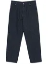 Fendi Topstitched Straight-leg Jeans - Men's - Polyamide/cotton/elastane In Blau