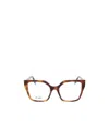 Fendi Tortoiseshell-effect Square-frame Glasses In Multicolor