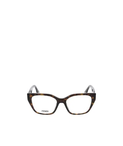 Fendi Tortoiseshell-effect Square-frame Sunglasses In Brown