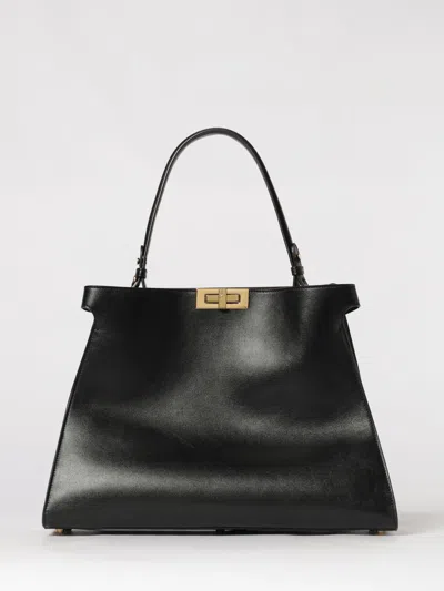 Fendi Way Leather Bag In Black