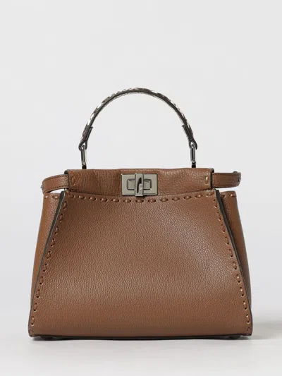 FENDI FENDI PEEKABOO ROMAN LEATHER BAG