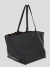 Fendi Shopping Bag Diagonal Selleria Large In Pelle In Black