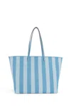 Fendi Blue Reversible Roll Large Shopper