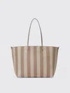 Fendi Women Reversible Pequin Ff Striped Fabric Shopper