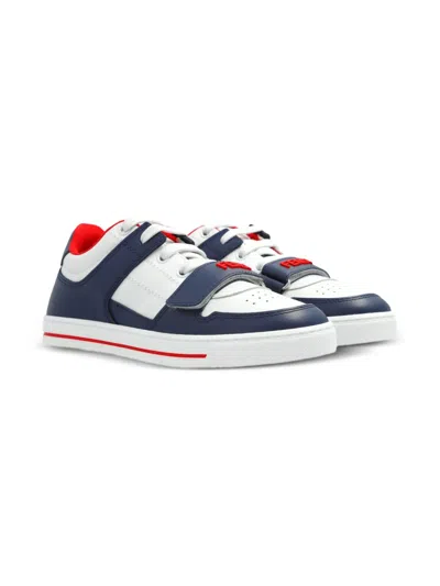 Fendi Kids' Touch-strap Sneakers In White