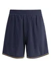Fendi Ff Jacquard Shorts In Blue