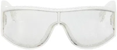 Fendi Transparent ' Lab' Sunglasses In Crystal / Smoke Mirr